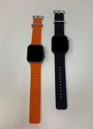 Смарт-часы gs 8+ ultra 49мм ремешок 24 мм оранжевый2 фото