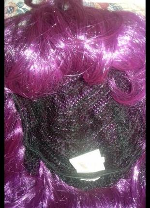 Парик . цвет фиолетовый  малиновый.  омбре дл 68 см6 фото