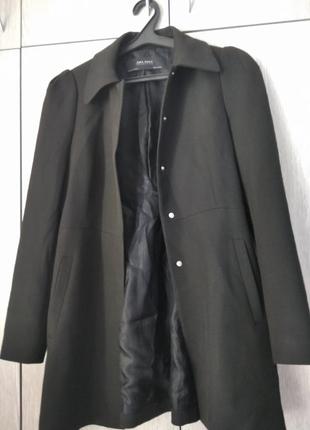 Пальто черное zara basic,пр-во испания 7