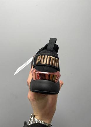 Женские кроссовки puma muse metal «black gold’ / smb2 фото