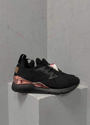 Женские кроссовки puma muse metal «black gold’ / smb