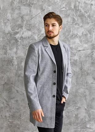 Чоловіче, тепле, сіре пальто | мужское пальто серое1 фото