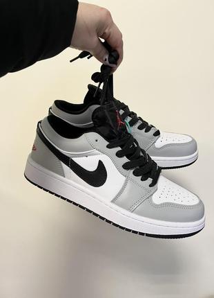 Nike fordan low grey white серые, белые низкие жорданы