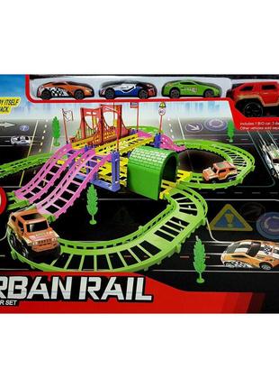 Детский трек urban rail bambi 888-54 машинки 4 шт