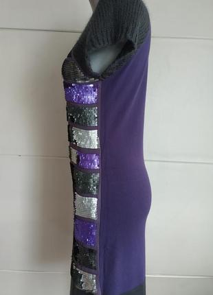 Изумительное платье marks&spencer italy из комбинированной ткани с пайетками3 фото