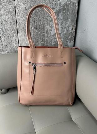 Женская кожаная сумка шоппер кожаный5 фото