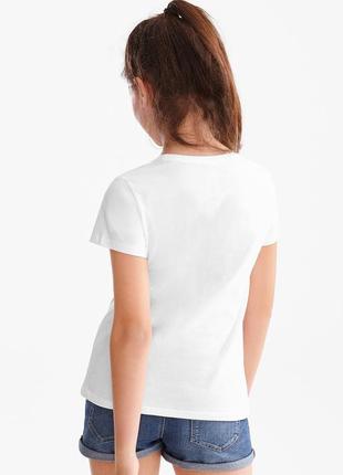 Біла стильна футболка бавовна з принтом смужки2 фото