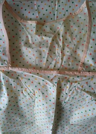 Р 14 / 48-50 советская хлопковая ночнушка ночная рубашка сорочка в разноцветный горошек ссср4 фото