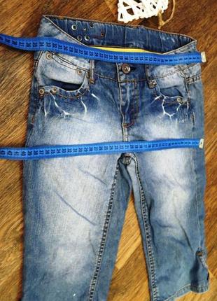 Стильные джинсовые бриджи3 фото