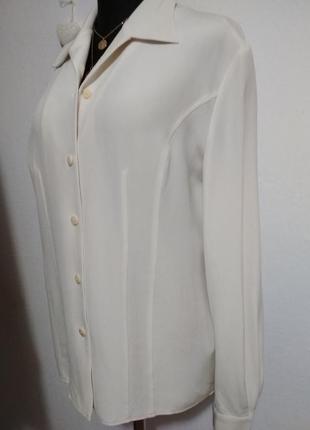 100% шёлк фирменная базовая шёлковая блуза натуральний шовк6 фото