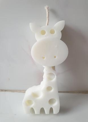 Свечка свеча из соевого воска ручной работы жираф2 фото