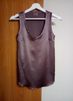 Шелковая брендовая базовая блузка майка топ футболка brunello cucinelli оригинал италия1 фото
