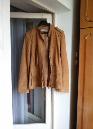 Кожаная куртка gerard darel 100% кожа замш2 фото
