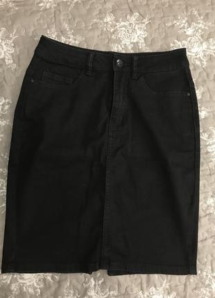 Чёрная джинсовая юбка vero moda