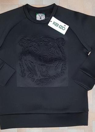 Толстовка kenzo, реглан с тигром, отличного качества s,м р-р ткань дайвинг