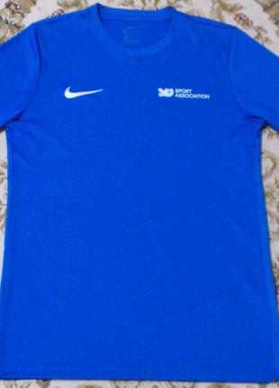 Футболка спортивная мужская синяя спортивна чоловіча синя nike dri fit original найк р.m🇺🇸🇰🇭1 фото