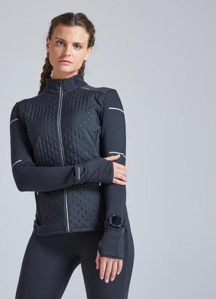Куртка жіноча kiprun warm для бігу - чорна - eu42 ua482 фото