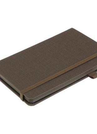 Книга записная buromax tweed 125x195 мм 96 листов в линию обложка из искусственной кожи серая (bm.291263-09)3 фото