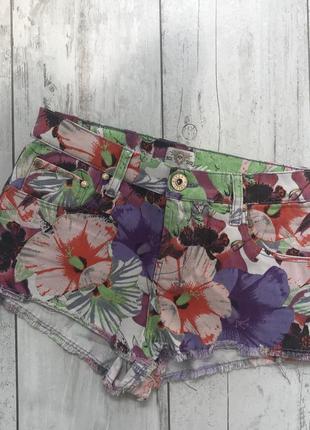 Шорти ,висока посадка,квітковий принт