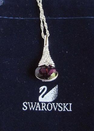 🏵ювелірна підвіска на ланцюгу кулон з кристалом і стразами, нова! арт. 5423