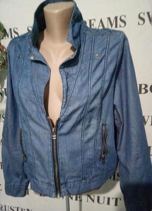 Легка джинсова сорочка-курточка1 фото