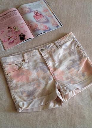 Джинсові шорти з принтом