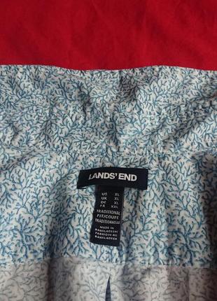 Фирменная английская хлопковая рубашка рубашка lands’end,оригинал, размер xxl.6 фото