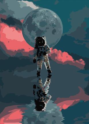Картина за номерами космонавт за хмарами 40x50sм strateg