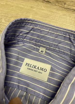 Рубашка pelikamo shirt bold stripes blue3 фото