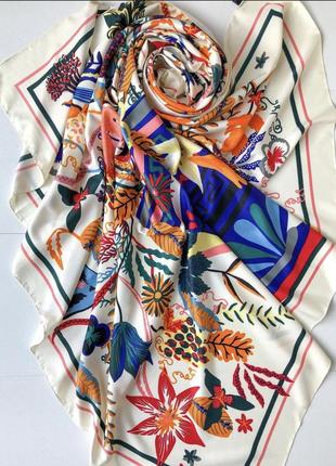 Нежный весенний шелковый платок / платье3 фото