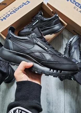 Мужские кроссовки dos reebok classic (черные)