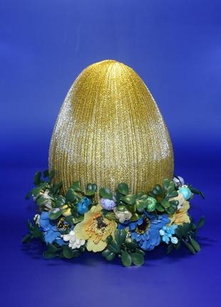 Декоративное зимнее яйцо. крупнодняя интерьерная композиция