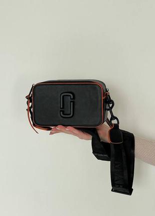 Женская сумка marc jacobs black/orange line