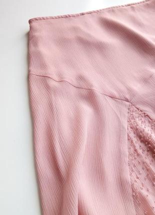 Красивая юбка миди декорированная бисером5 фото