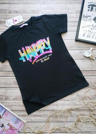 Футболочка черная happy