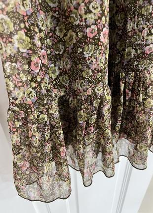 Шифоновое платье в цветочный принт6 фото