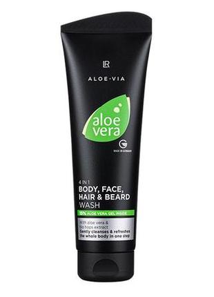 Aloe vera шампунь для тіла, обличчя, волосся та бороди 4в1.