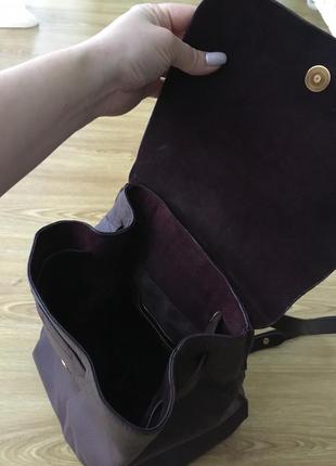 Рюкзак женский мягкий фиолетовый из натуральной кожи4 фото