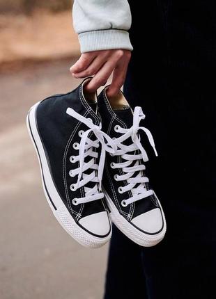 Кеди converse chuck taylor all star hi - black5 фото