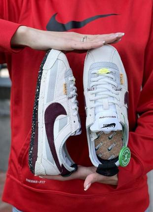 Женские кроссовки nike cortez x union l.a grey bordo 36-37-38-39-407 фото