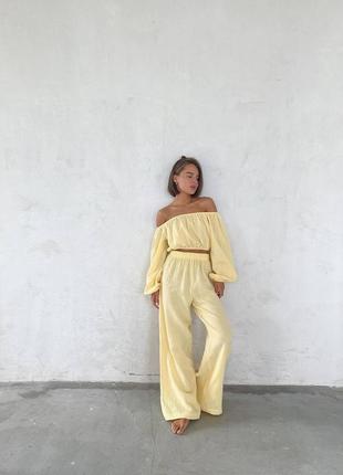 Стильный летний костюм из муслина ko-155