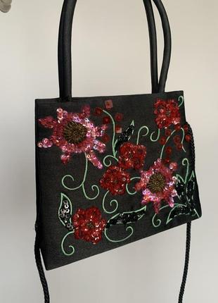 Мини сумка wallis с росписью в цвете