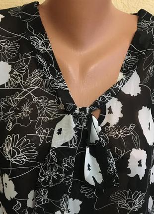 Блуза шифоновая с бантом2 фото