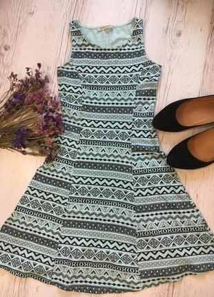 Бирюзовый сарафан в узоры lc waikiki