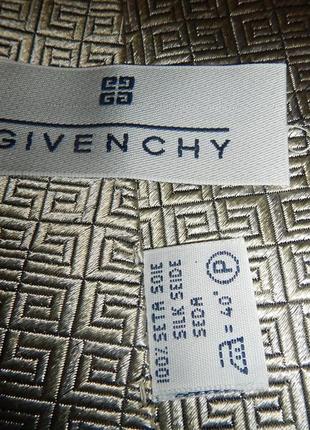 Шелковый галстук пластрон на застежке givenchy8 фото