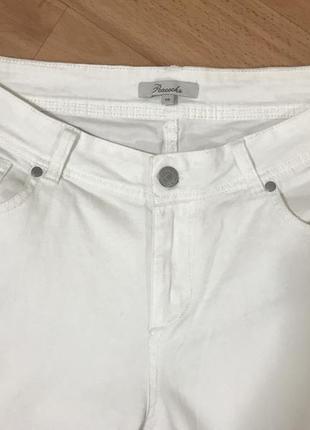 Летние/легкие/базовые/белые/укороченные джинсы2 фото