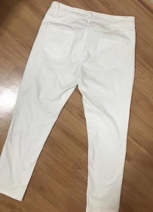 Летние/легкие/базовые/белые/укороченные джинсы3 фото