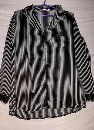 Сорочка піжамна, рубашка атласна для сну6 фото