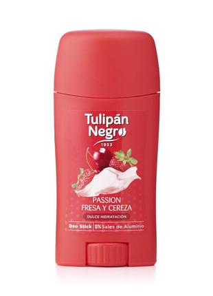 Дезодорант-стик "клубника и вишня"  tulipan negro passion fresa y cereza 50мл