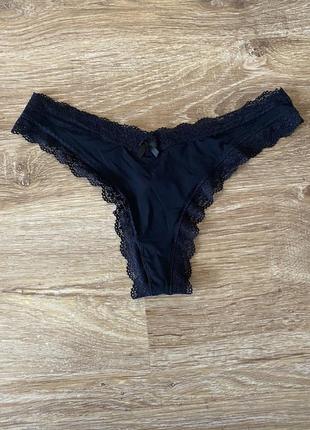 Шикарні, базові, трусики, бікіні, чорного кольору, від бренду: lingerie c&a 👌
